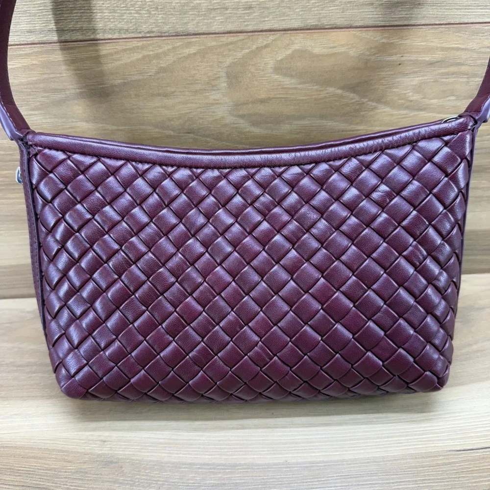 Walter Baker Hazel Hand Woven‎ Baguette Small Hobo Bag Soft Leather